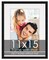 11x15 Frame with Mat - Black 13x17 Frame Wood Made to Display Print or Poster Measuring 11 x 15 Inches with White Photo Mat